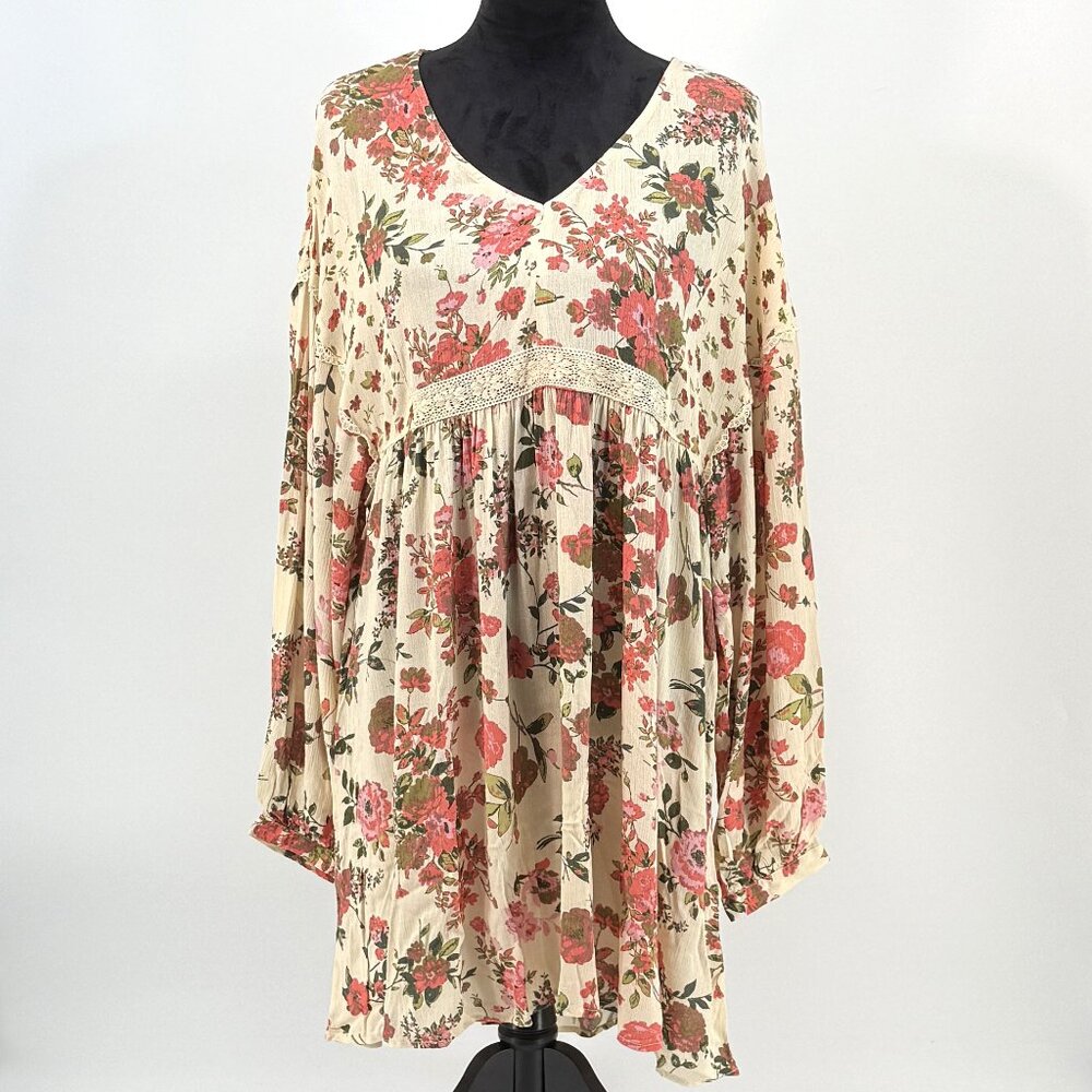 Chelsea & Violet Floral Dress LongSleeves Size L